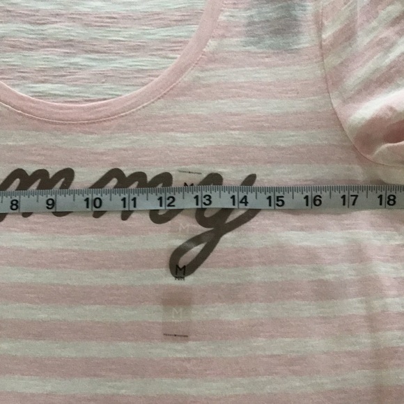 Tommy Hilfiger Cotton Logo  Stripes T- Shirt [ M ] - Picture 4 of 8